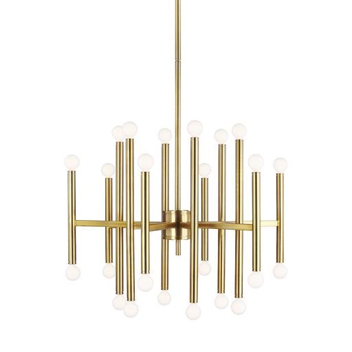 Visual Comfort Studio Beckham Modern 24-Lt Large Chandelier, Brass - TC10624BBS