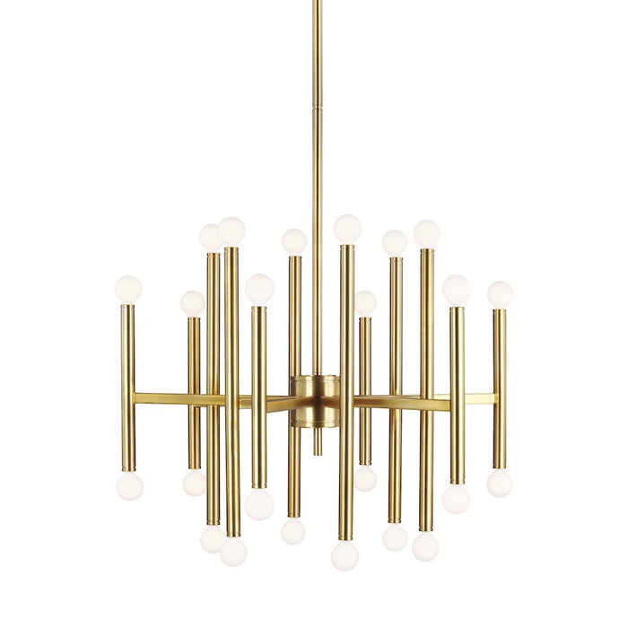 Visual Comfort Studio Beckham Modern 24-Lt Large Chandelier, Brass - TC10624BBS