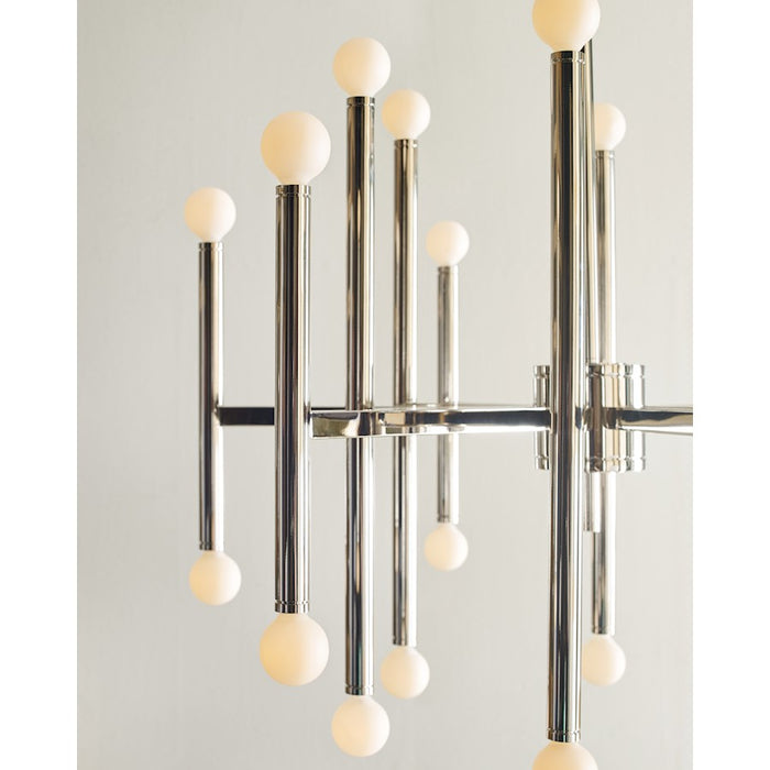 Visual Comfort Studio Beckham Modern 24-Lt Large Chandelier, Nickel