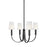 Visual Comfort Studio Logan 4 Light Med Chandelier, Iron/White Linen