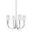 Visual Comfort Studio Logan 4-Lt Med Chandelier, Nickel/White Linen