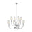 Visual Comfort Studio Logan 8-Lt Large Two-Tier Chandelier, Nickel/WH - TC1088PN