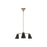 Visual Comfort Studio Signoret 3-Lt Small Chandelier, Brass/Midnight - TC1093BBS