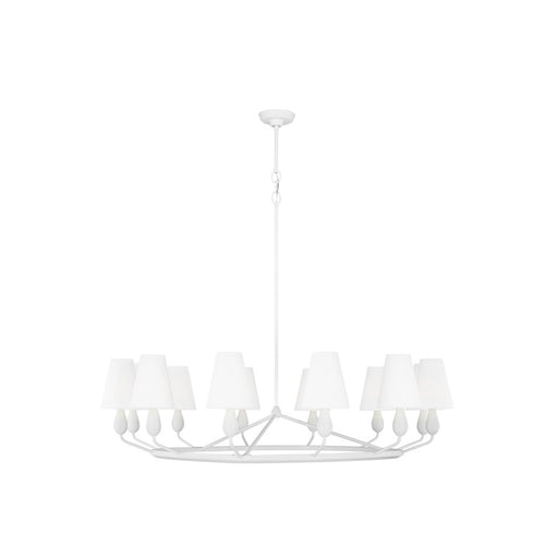 Visual Comfort Studio Ziba 12 Light Extra Large Chandelier, White - TC11712MWT