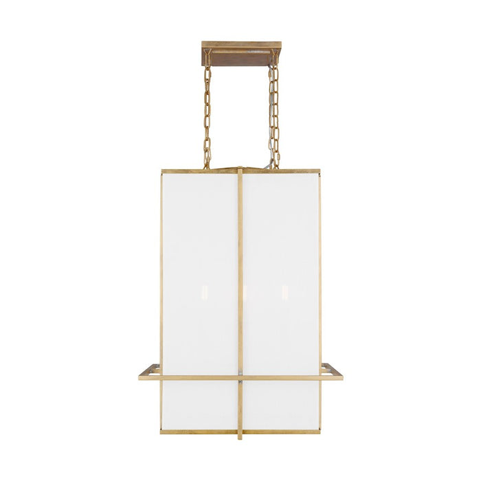 Visual Comfort Studio Dresden 4-Lt Med Lantern, Coastal Gild/White - TFC1014CGD