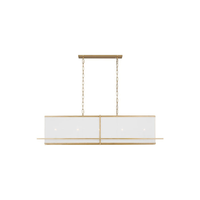 Visual Comfort Studio Dresden 5-Lt Linear Chandelier, CG/WH - TFC1025CGD