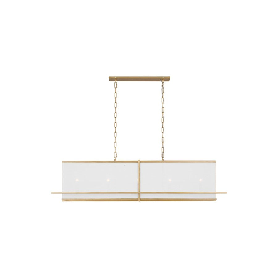 Visual Comfort Studio Dresden 5-Lt Linear Chandelier, CG/WH - TFC1025CGD