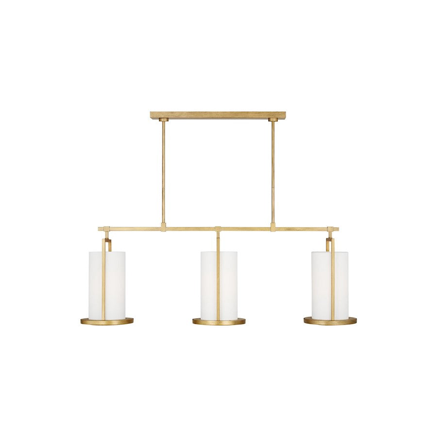 Visual Comfort Studio Sherwood 3-Lt Linear Chandelier, CG/WH - TFC1053CGD