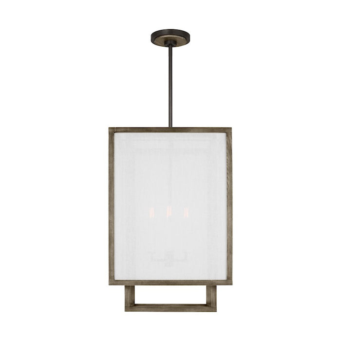 Visual Comfort Studio Brockway 4 Light Med Lantern, Oak Wood/White - TFC1094WDO