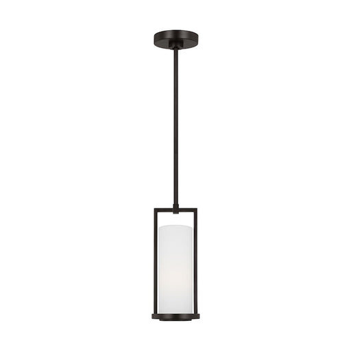 Visual Comfort Studio Sherwood 1-Lt Mini Pendant, Iron/White Linen - TFP1011AI