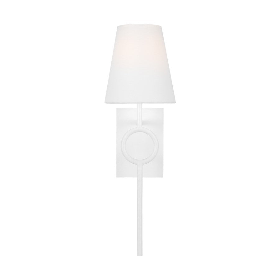 Visual Comfort Studio Montour 1 Light Large Sconce, Matte White - TFW1021MWT