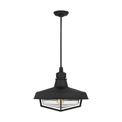 Visual Comfort Studio Hollis 1-Lt Large Pendant, Textured BK/Clear - TO1021TXB