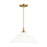 Visual Comfort Studio Capri 1-Lt Wide Pendant, Brass/Ant White - TP1001BBS-AWT