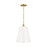 Visual Comfort Studio Capri 2-Lt Tall Pendant, Brass/Ant White - TP1012BBS-AWT