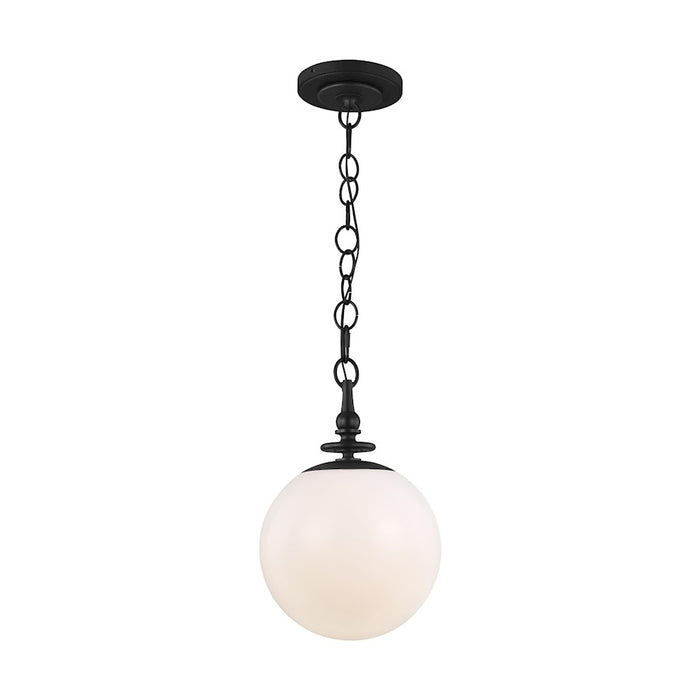 Visual Comfort Studio Capri 1 Light Med Pendant, Iron/Milk White - TP1031AI