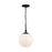 Visual Comfort Studio Capri 1 Light Large Pendant, Iron/Milk White - TP1041AI