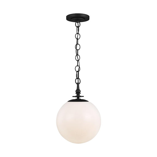 Visual Comfort Studio Capri 1 Light Large Pendant, Iron/Milk White - TP1041AI