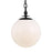 Visual Comfort Studio Capri 1 Light Large Pendant, Iron/Milk White