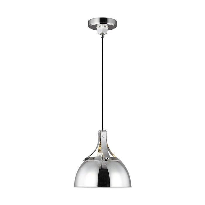 Visual Comfort Studio Logan 1 Light Small Pendant, Nickel/Nickel - TP1051PN