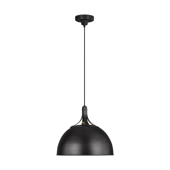 Visual Comfort Studio Logan 1 Light Large Pendant, Aged Iron - TP1071AI