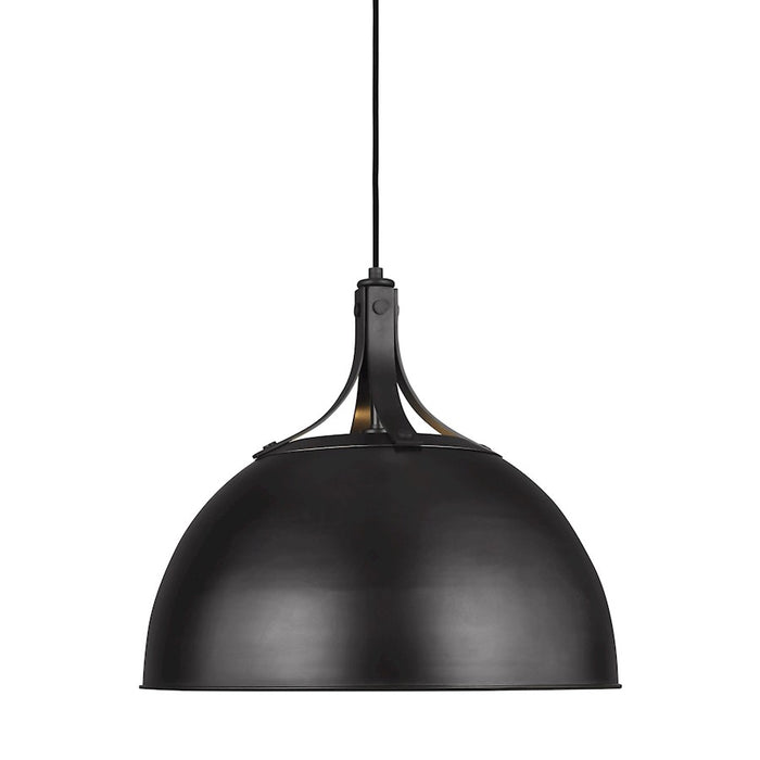 Visual Comfort Studio Logan 1 Light Large Pendant, Aged Iron