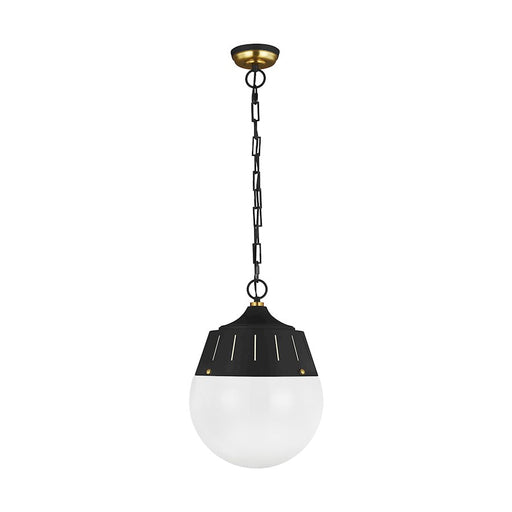 Visual Comfort Studio Arlett 2-Lt Pendant, Midnight/Milk White - TP1092MBK-BBS