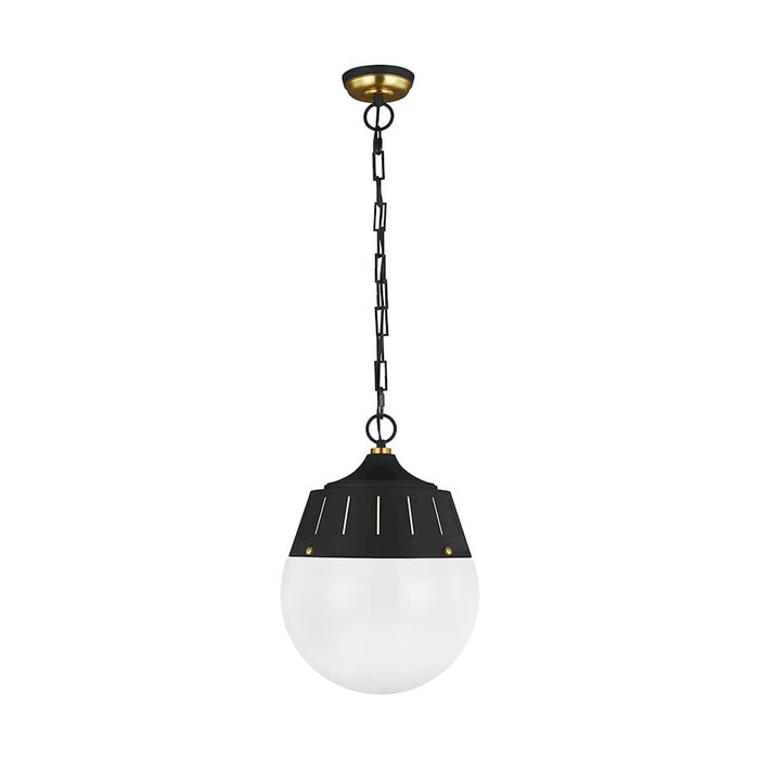 Visual Comfort Studio Arlett 2-Lt Pendant, Midnight/Milk White - TP1092MBK-BBS