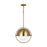 Visual Comfort Studio Bacall 1 Light Large Pendant, Brass/Milk White - TP1101BBS