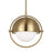 Visual Comfort Studio Bacall 1 Light Large Pendant, Brass/Milk White