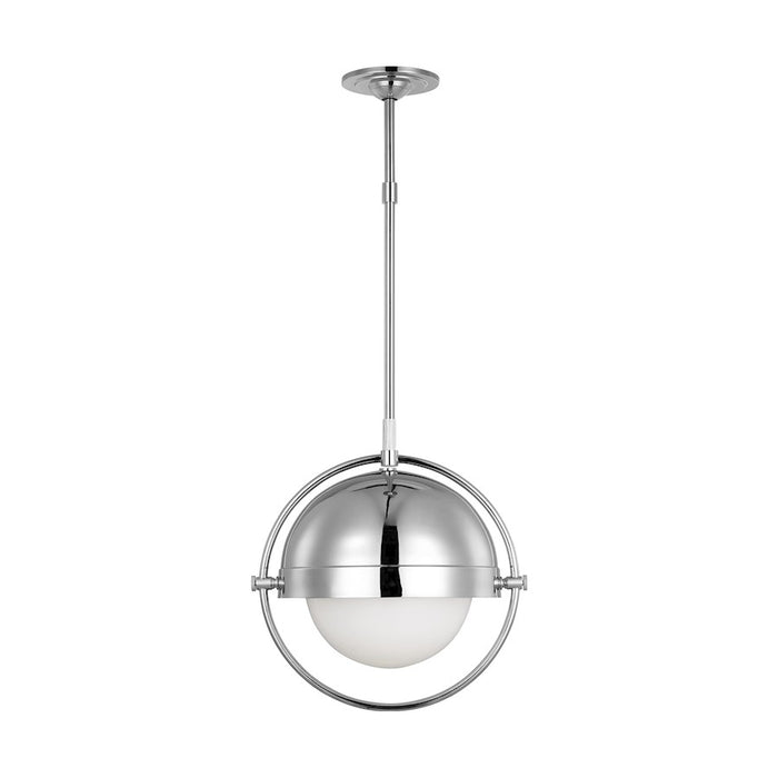 Visual Comfort Studio Bacall 1-Lt Large Pendant, PN/Milk - TP1101PN