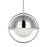 Visual Comfort Studio Bacall 1-Lt XL Pendant, Nickel/Milk White