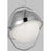 Visual Comfort Studio Bacall 1-Lt XL Pendant, Nickel/Milk White