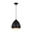 Visual Comfort Studio Clasica 1 Light Med Pendant, Iron/White