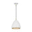 Visual Comfort Studio Clasica 1 Light Med Pendant, White/Iron