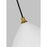 Visual Comfort Studio Clasica 1 Light Med Pendant, White/Iron