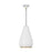 Visual Comfort Studio Clasica 1 Light Small Pendant, White/Iron - TP1141MWTBBS