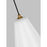 Visual Comfort Studio Clasica 1 Light Small Pendant, White/Iron