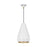 Visual Comfort Studio Clasica 1 Light Small Pendant, White/Iron