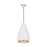 Visual Comfort Studio Clasica 1 Light Small Pendant, White/Iron