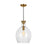 Visual Comfort Studio Vaso 1-Lt Med Pendant, Burnished Brass/Clear - TP1151BBS