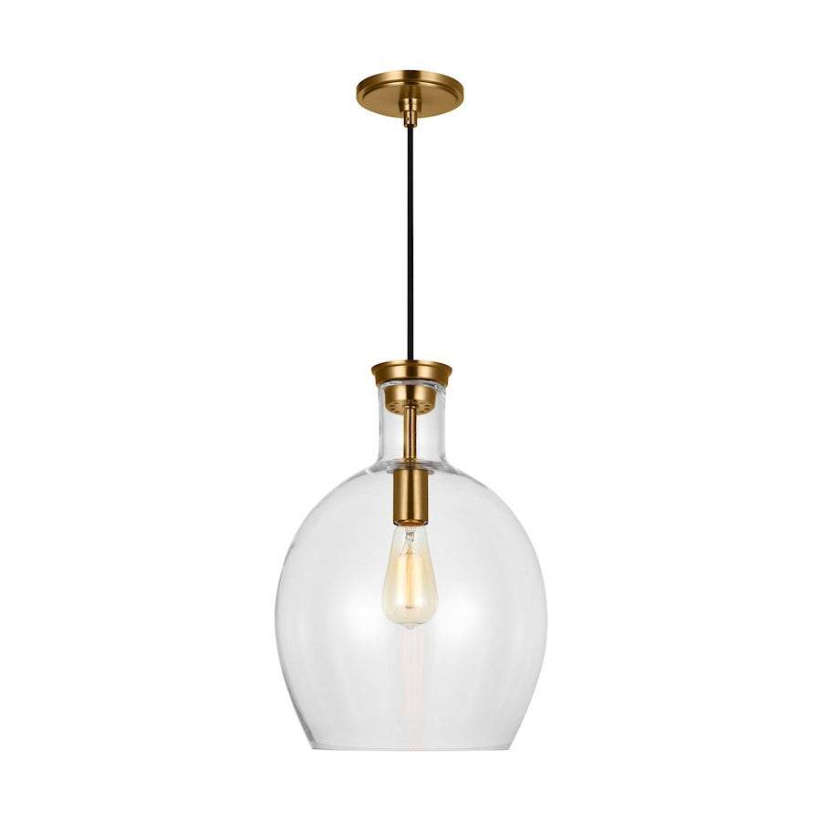 Visual Comfort Studio Vaso 1-Lt Med Pendant, Burnished Brass/Clear - TP1151BBS