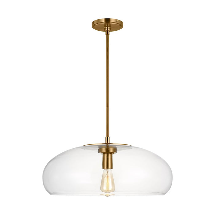 Visual Comfort Studio Largo 1 Light Extra Large Pendant, Brass/Clear - TP1161BBS