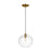 Visual Comfort Studio Mela 1-Lt Large Pendant, Burnished Brass/Clear - TP1201BBS