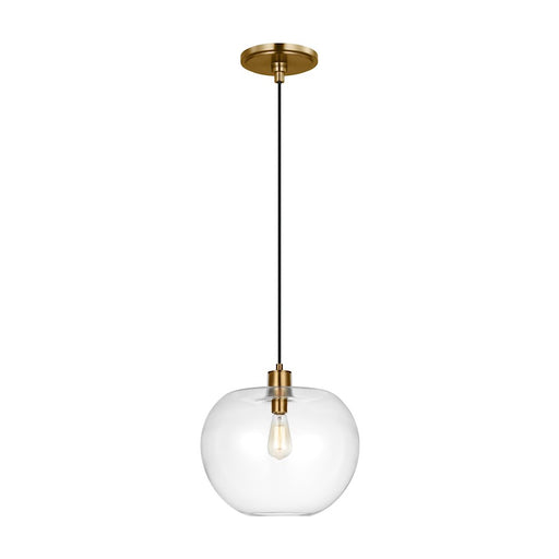 Visual Comfort Studio Mela 1-Lt Large Pendant, Burnished Brass/Clear - TP1201BBS