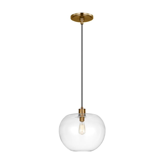 Visual Comfort Studio Mela 1-Lt Large Pendant, Burnished Brass/Clear - TP1201BBS