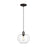 Visual Comfort Studio Mela 1 Light Medium Pendant, Aged Iron/Clear - TP1211AI