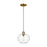 Visual Comfort Studio Mela 1-Lt Med Pendant, Burnished Brass/Clear - TP1211BBS