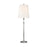 Visual Comfort Studio Capri 1-Lt Buffet Lamp, Pol Nickel/White Linen - TT1001PN1