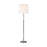 Visual Comfort Studio Capri 2-Lt Floor Lamp, Pol Nickel/White Linen - TT1012PN1