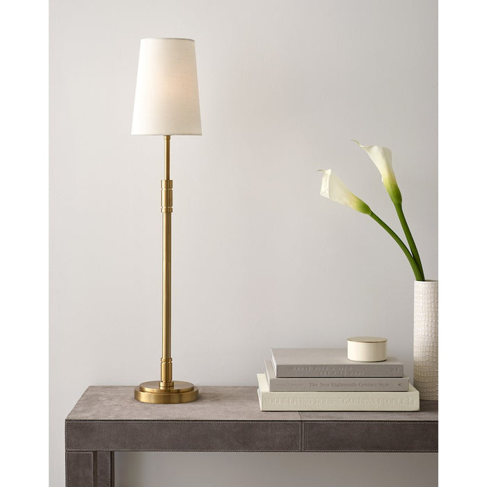 Visual Comfort Studio Beckham Classic 1-Lt Buffet Lamp, BS/WH Linen